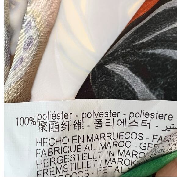 Zara multicolor printed crossover top wrap long sleeve blouse NWT - Picture 9 of 14